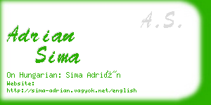 adrian sima business card